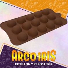 Silicona Molde Bombones Media Esfera X 15 - Valentin