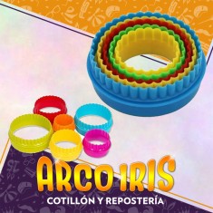 Cortante Plastico Redondo X 5 - Ondas Kichen Supplies