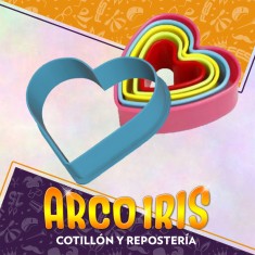 Cortante Plastico Corazon X 5 - Kichen Supplies Valentin
