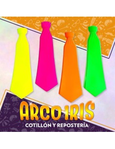 Corbata Fluo Lisa X 12 - Plastica Nacional
