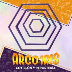 Cortante Cookies Set Exagono X 4- Plastico Violeta-