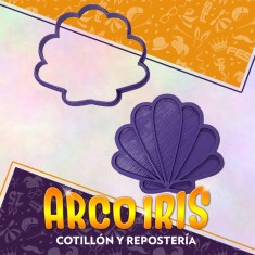 Cortante Cookies Ostra - Con Marcador-plastico Violeta