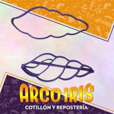 Cortante Cookies Caracola - Plastico Violeta