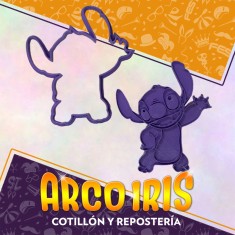 Cortante Cookies Stitch - Plastico Violeta