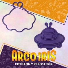 Cortante Cookies Nave Espacial - Plastico