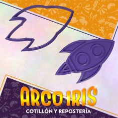 Cortante Cookies Cohete Espacial - Plastico