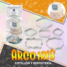 Juego De Cortantes Para Placa - 6 Cortantes De Marcos Wilton