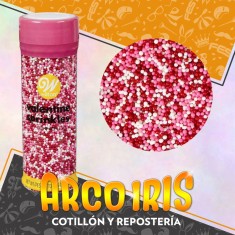 Perlas Mini Valentine Rosa-blanca-roja X 132 Gr - Sprinkles Pascua Valentin Confites Forma Wilton