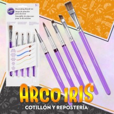 Juego De Pinceles Para Decorar - Promo Liquidacion 5 Pinceles Wilton