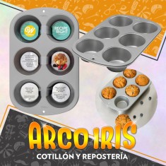 Molde Para 6 Muffins Jumbo - Recipe Right Cup Cake Cup Jumbo Muffins Gigante Wilton