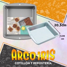 Molde Cuadrado 20.3 Cm X 5.08 - Recipe Right Wilton