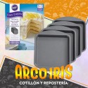 Juego De Moldes Para Pastel X 4 - Promo Easy Layers Cuadrados Precio Al 50 % Wilton
