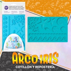 Silicona Molde Para Fondant Y Pasta De Goma - Vida Marina Promo Precio Al 50 % Wilton