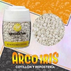Sprinkles Confeti Blanco X 60 Gr - Pascuas Glod Crowns Perlas De Azucar Wilton
