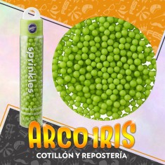 Sprinkles Perla 6 Mm Verde X 51 Gr - Pascuas Jumbo Nonpareils Wilton