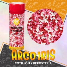 Sprinkles Valentine X 104 Gr Micro Corazones Pascuas Valentin Confite Formas Wilton