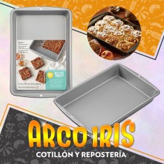 Teflon Molde Pastel Oblongo 33 X 22.9 X 5.08 Cm - Wilton