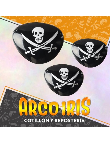 Parche Pirata Plastico X 12 Trigger Calavera Impresa Termoformado Gape