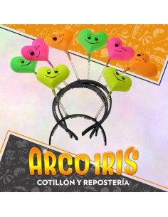 Vincha Resorte Corazon Fluo X 6 - Valentin Gape