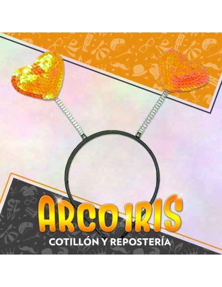 Vincha Resorte Lentejuela Corazon X 6 - Valentin Gape