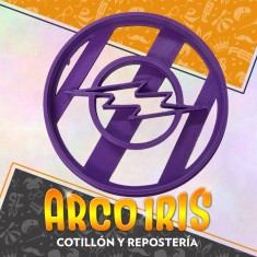 Cortante Cookies Logo Flash - Plastico Violeta