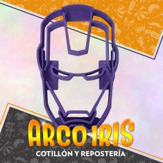 Cortante Cookies Cabeza Ironman - Plastico Violeta