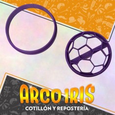 Cortante Cookies Pelota Futbol Chica - Plastico Violeta Mundial