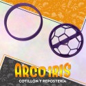 Cortante Cookies Pelota Futbol Chica - Plastico Violeta Mundial