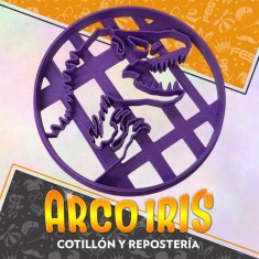 Cortante Cookies Logo Jurassic Plastico Violeta