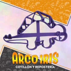 Cortante Cookies Estegosaurio 2 - Plastico Violeta Dinosaurio