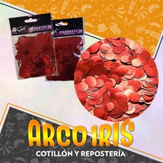 Confeti Circulos Rojo Metal X 20 Gr Dilax