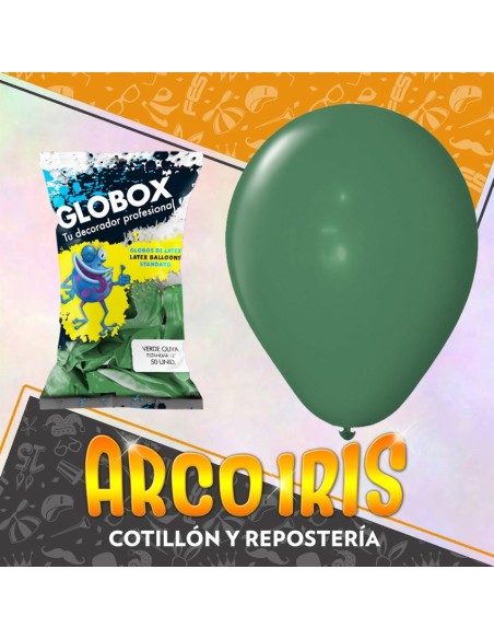 Globo Estandar 12 X 50 - Verde Oliva Navidad Globox