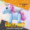 Mylar 24 Unicornio Celeste Metal Xu - 61 Cm Globo Metalizado Papel Ovni Ballons Dilax