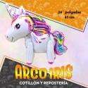 Mylar 24 Unicornio Blanco Metal Xu - 61 Cm Globo Metalizado Papel Ovni Ballons Dilax