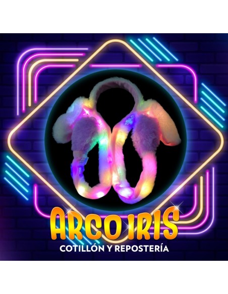 Luminoso Oreja Conejo Con Movimiento Xu - Peluche Oreja Con Luz Mundial Argentina Luz Led Multicolor