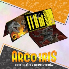 Jurassic Invitacion X 10 Tipo Librito World