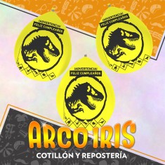 Jurassic Globos Latex X 15 World