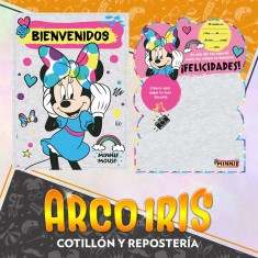 Minnie Afiche Bienvenido Con Recordatorio Xu