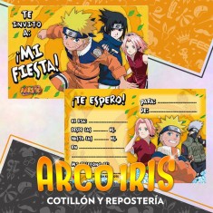 Naruto Invitacion X 10