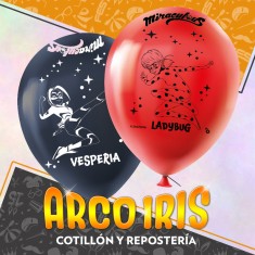 Miraculous Globos Premium X 6 - Latex 12 Impresion Total