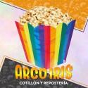Multicolor Caja Multiuso X 6 - Pop Corn Pochoclera Rainbow