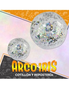 Inflable Pelota Cristal Glitter 24 Xu - Como Una Pinata Flota