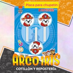 Paw Patrol Placas Chupetin X 2 Moldes - Blister Pascua