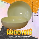 Ensaladera Premium Amarillo Pastel 24 Cm - Plastico Duro