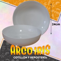 Ensaladera Premium Blanca 24 Cm - Plastico Duro