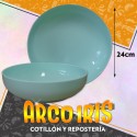 Ensaladera Premium Verde Pastel 24 Cm - Plastico Duro