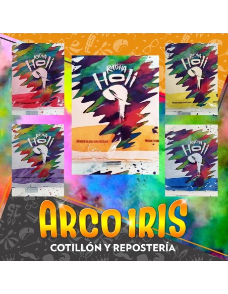 Polvo Holi Color 50 Gr X 48 - Por Color Oferta X Bulto San Patricio Primavera Carnaval Upd Revelacion De Genero Amarillo-verd