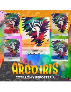 Polvo Holi Color 50 Gr X 10 - Oferta Cat2 San Patricio Primavera Carnaval Upd Revelacion De Genero Amarillo-verde Lima-verde