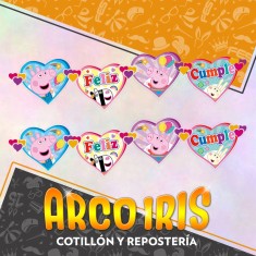 Peppa Pig Banderin Feliz Cumpleanos Xu - Articulado