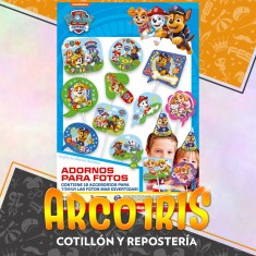 Paw Patrol Foto Booth X 12 Adorno Para Foto